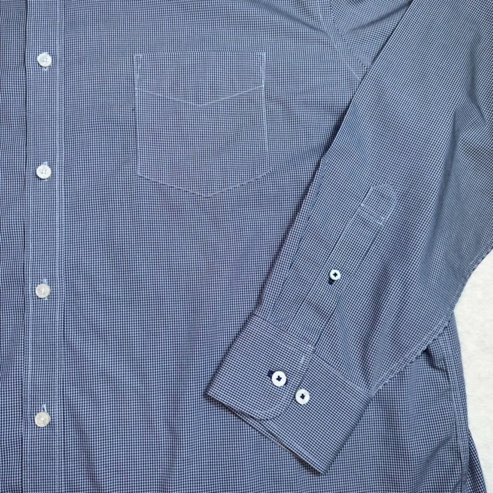 UNTUCKit Dress Shirt Mens 3XL Blue Plaid Long Sleeve Marcasin 35672 - Picture 6 of 12